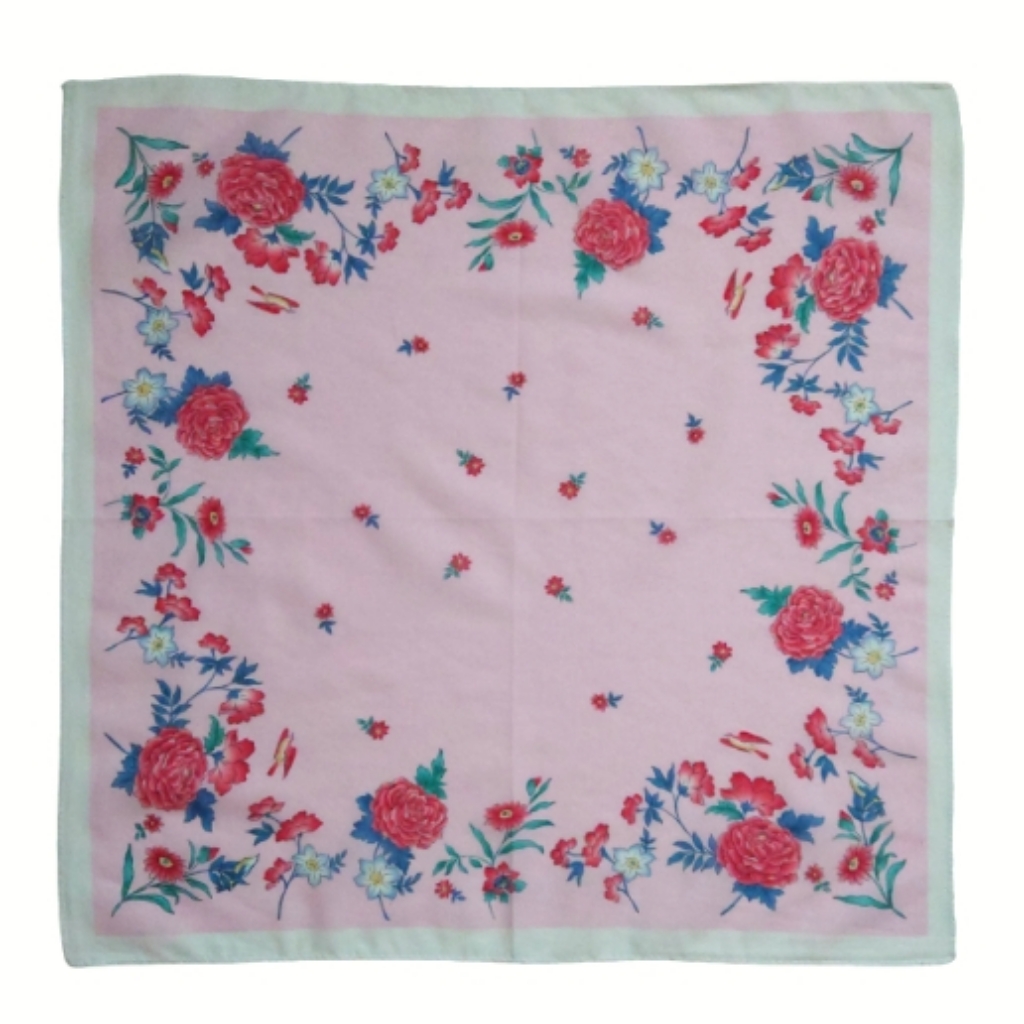 New Cotton Pocket Square Small Scarf Handkerchief Floral Patern